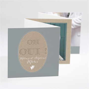 Remerciement mariage harmonie beige et marron