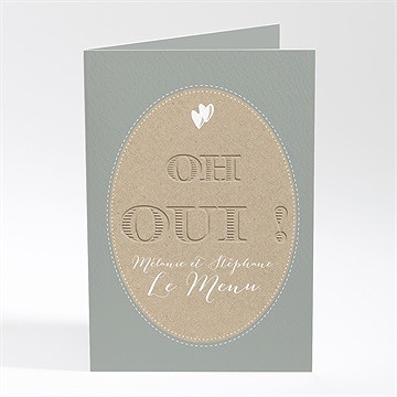 Menu mariage harmonie beige et marron