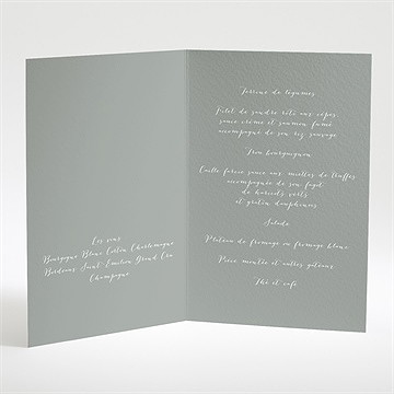 Menu mariage harmonie beige et marron - Intérieur du menu