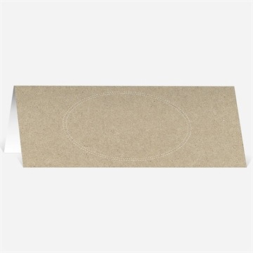 Marque-place mariage harmonie beige et marron