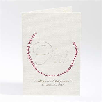 Faire-part mariage oui encadré original