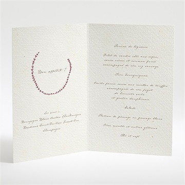 Menu mariage oui encadré original - Intérieur du menu