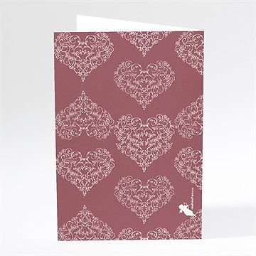 Menu mariage coeurs champêtres - Dos du menu