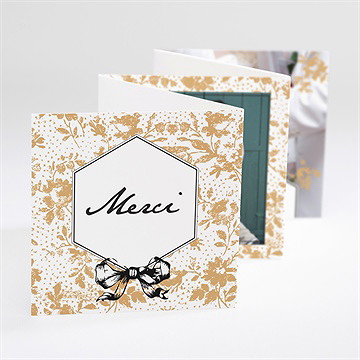 Remerciement mariage jolis motifs végétaux