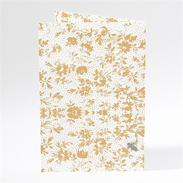 Menu mariage jolis motifs végétaux - Dos du menu