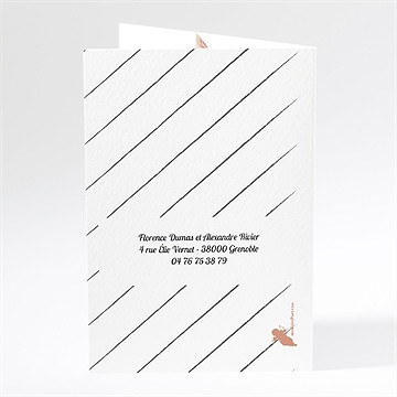 Faire-part mariage inscriptions originales - Dos du faire-part