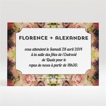 Carton d'invitation mariage inscriptions originales