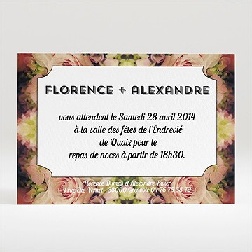 Carton d'invitation mariage inscriptions originales