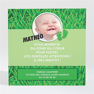 Remerciement naissance le gros lot