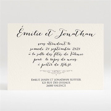 Carton d'invitation mariage nous deux