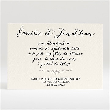 Carton d'invitation mariage nous deux