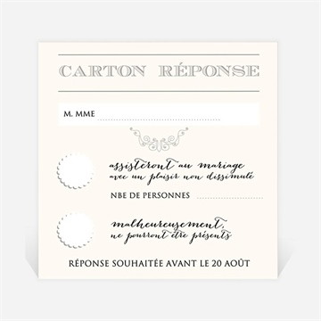 Carton réponse mariage nous deux