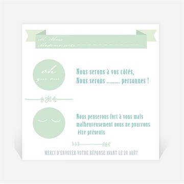 Carton réponse mariage a découvir