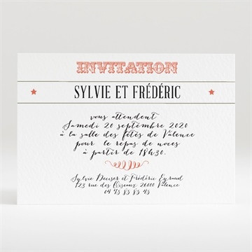 Carton d'invitation mariage vintage & original magnet