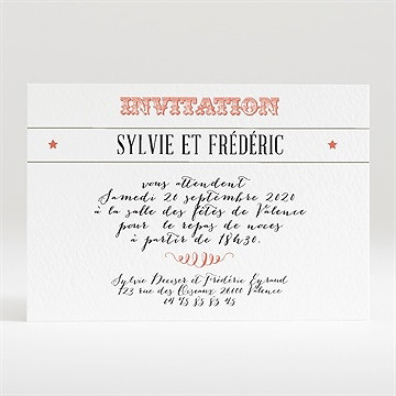 Carton d'invitation mariage vintage & original