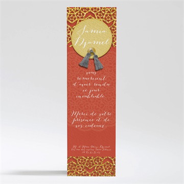 Remerciement mariage medaillon couleurs d'automne