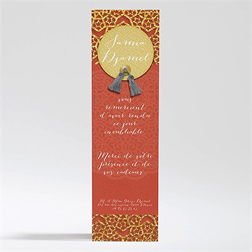 Remerciement mariage medaillon couleurs d'automne