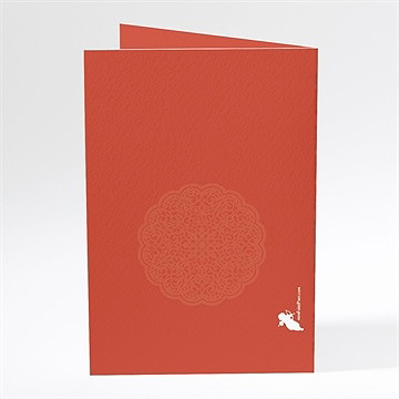 Menu mariage medaillon couleurs d'automne - Dos du menu