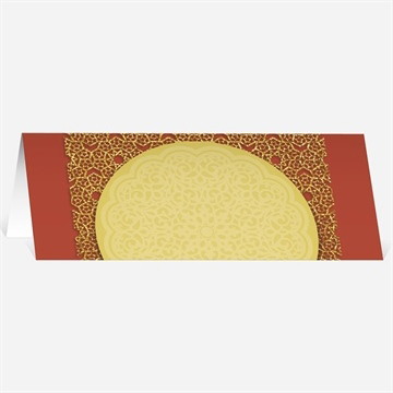 Marque-place mariage medaillon couleurs d'automne