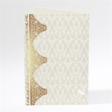 Menu mariage gris et or - Dos du menu