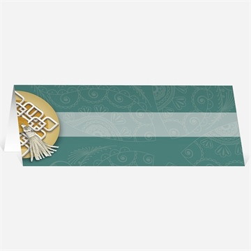 Marque-place mariage oriental vert
