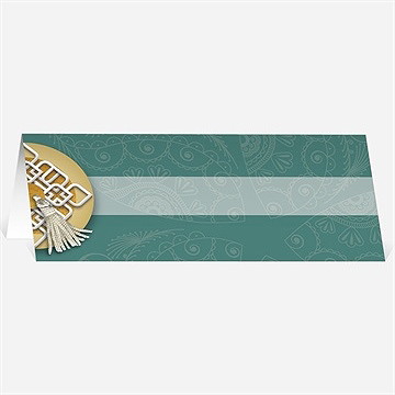 Marque-place mariage oriental vert