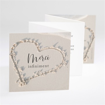 Remerciement mariage dans le sable