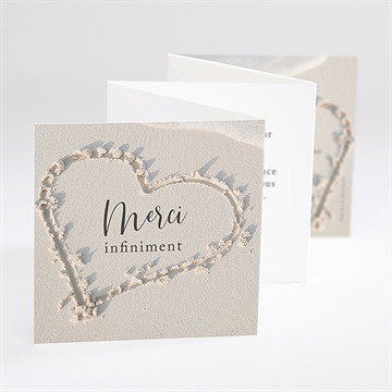 Remerciement mariage dans le sable