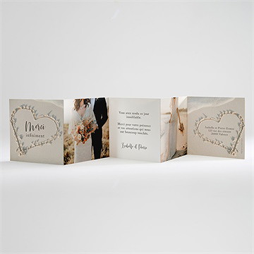 Remerciement mariage dans le sable - Intérieur du carton de remerciement