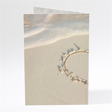 Menu mariage dans le sable - Dos du menu