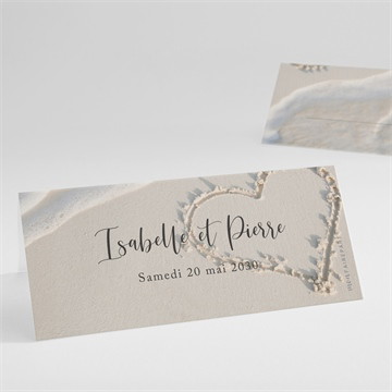 Marque-place mariage dans le sable