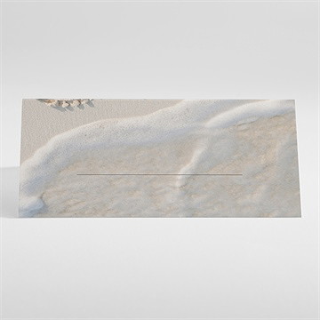 Marque-place mariage dans le sable - Dos du marque-place