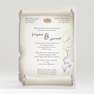 Faire-part mariage notre parchemin