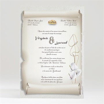 Faire-part mariage notre parchemin