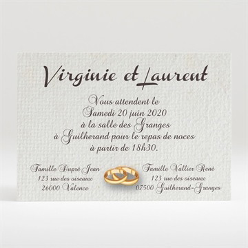 Carton d'invitation mariage notre parchemin
