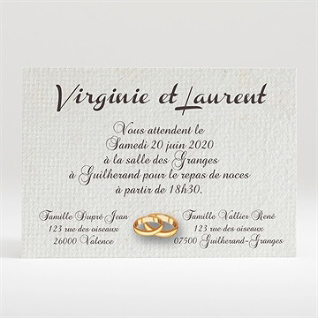 Carton d'invitation mariage notre parchemin