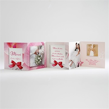 Remerciement mariage pluie de fleurs - Intérieur du carton de remerciement