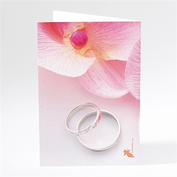 Menu mariage pluie de fleurs - Dos du menu