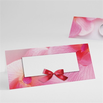 Marque-place mariage pluie de fleurs