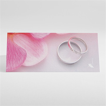 Marque-place mariage pluie de fleurs - Dos du marque-place