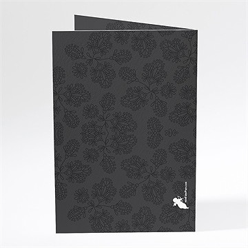 Menu mariage vintage noir et rouge - Dos du menu