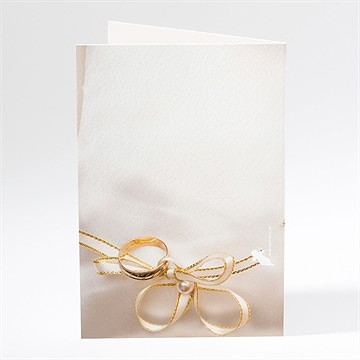 Menu mariage soie et nacré - Dos du menu