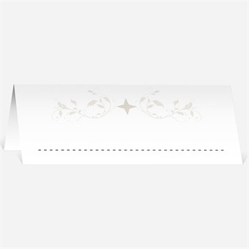 Marque-place mariage soie et nacré