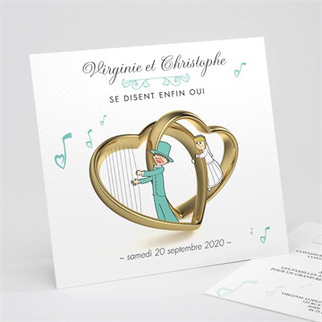 Faire-part mariage belle sérénade