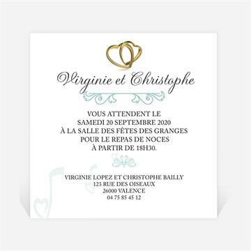 Carton d'invitation mariage belle sérénade