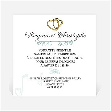 Carton d'invitation mariage belle sérénade