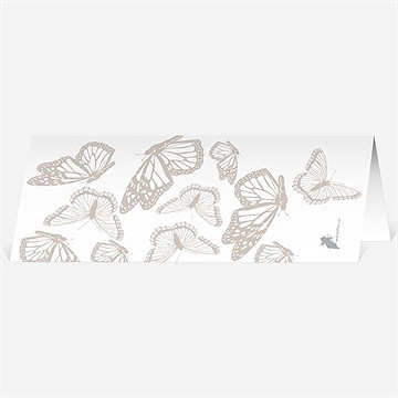 Marque-place mariage joli coeur avec banderole - Dos du marque-place