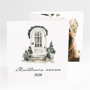 Carte de voeux aquarelle de noël