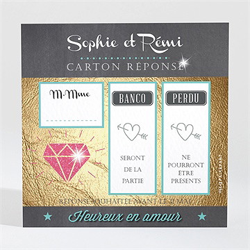 Carton réponse mariage le hasard