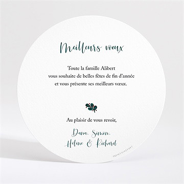 Carte de voeux voeux tout en rondeur - Dos de la carte